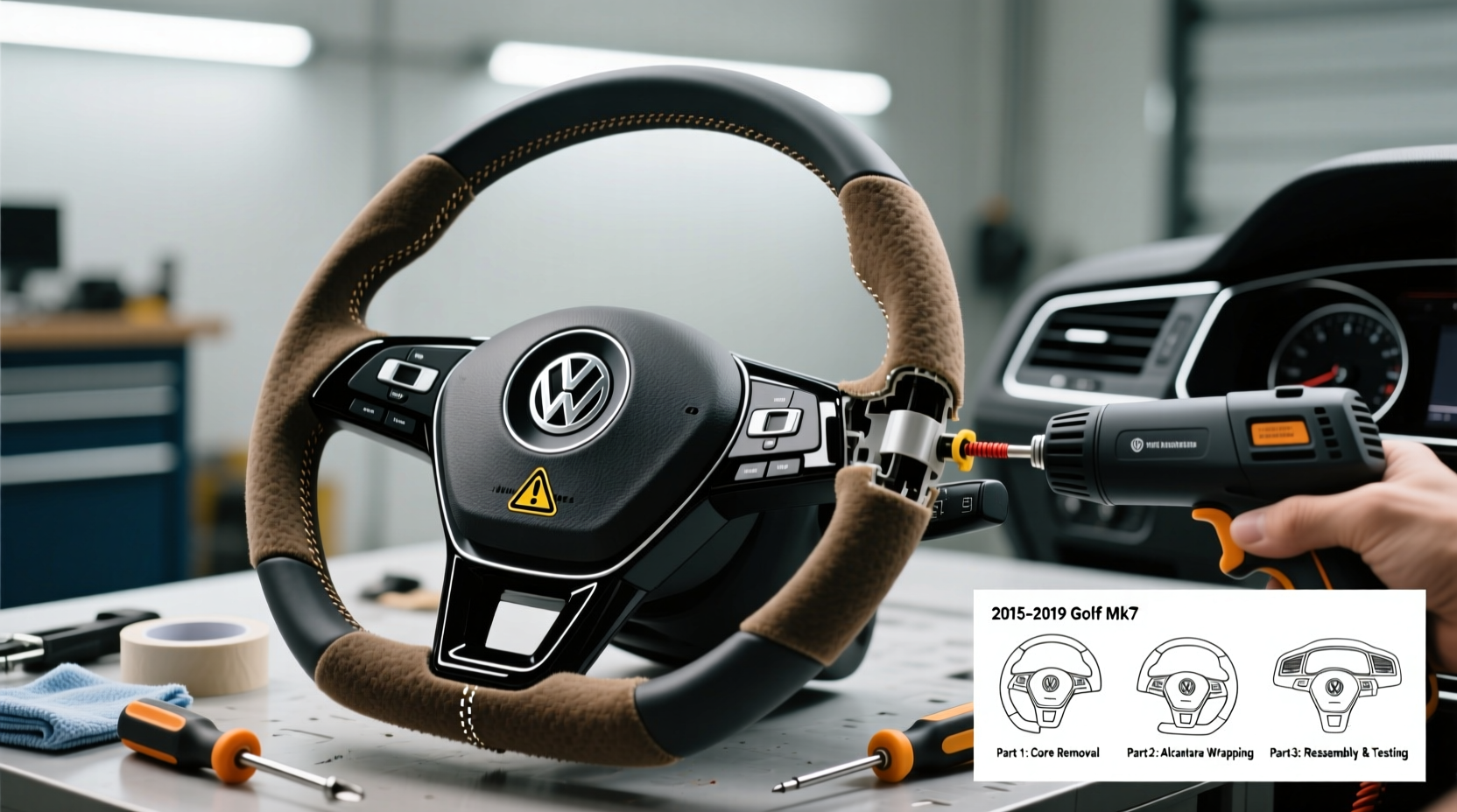 golf mk7 alcantara install