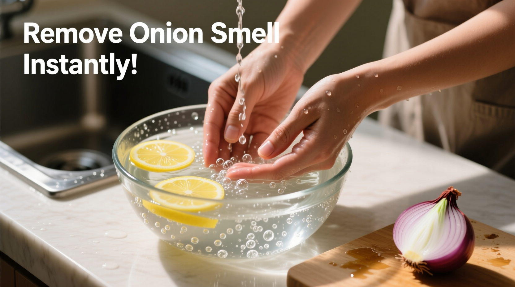 how to remove onion smell from hands