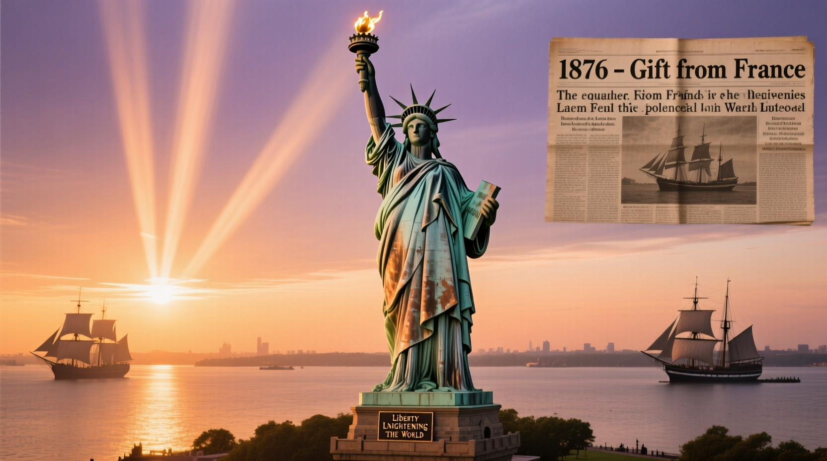 why does the statue of liberty have a torch history symbolism