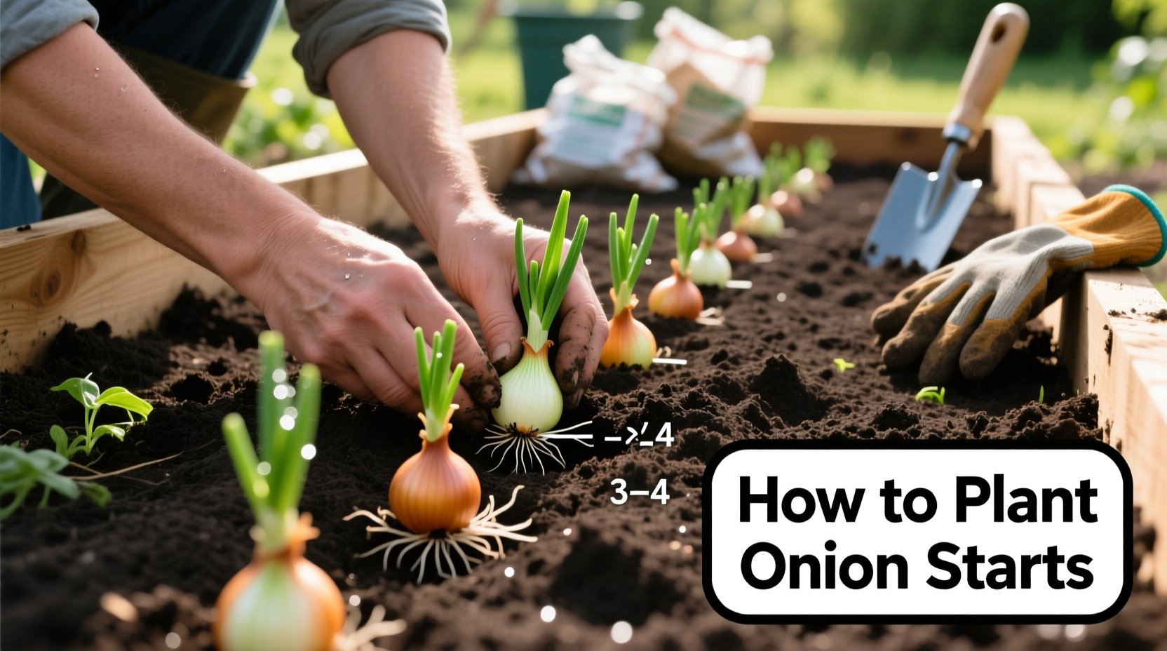 how to plant onion starts