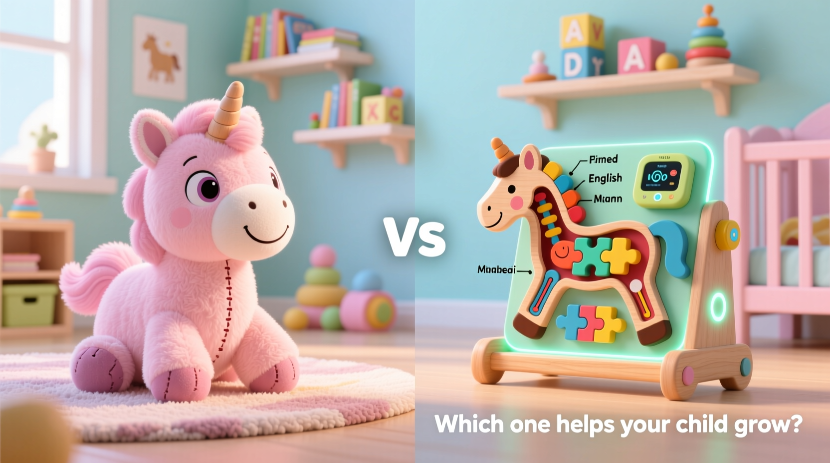 pony plush vs educational toy which actually helps kids learn