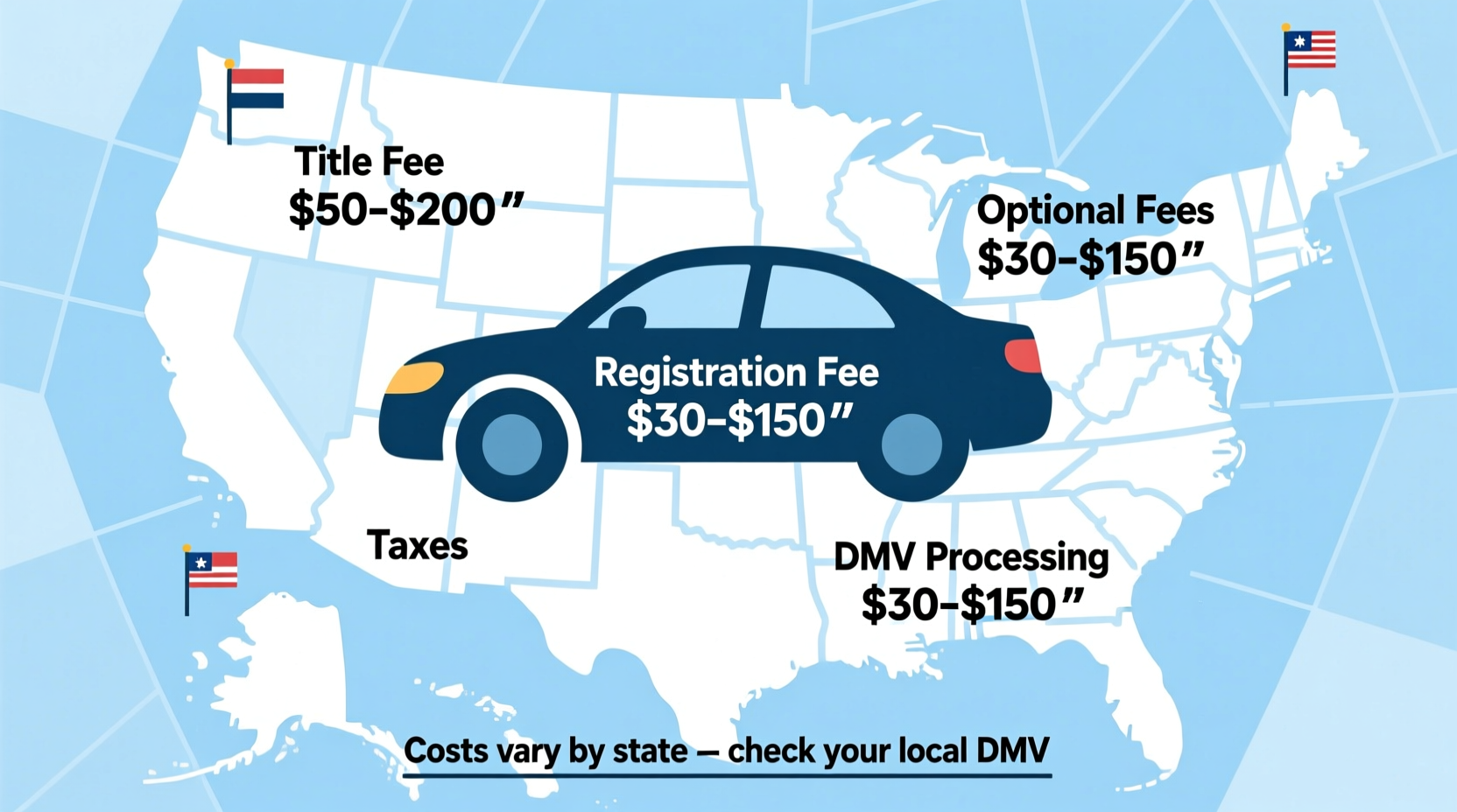 how much does cost to register a car