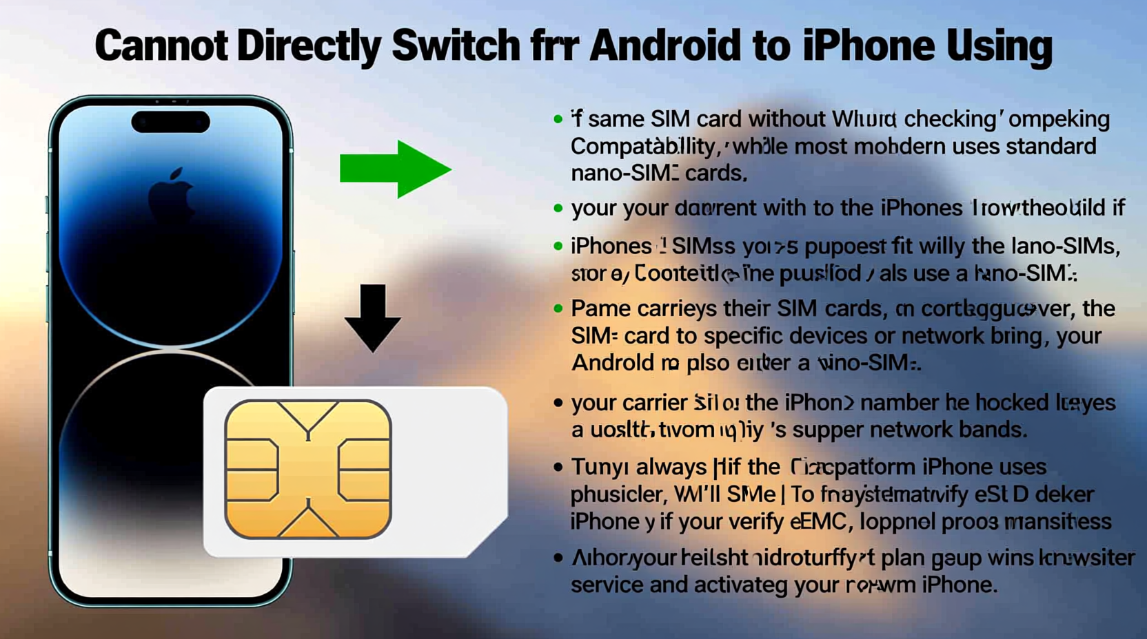 switching from android to iphone can i just use the same sim card