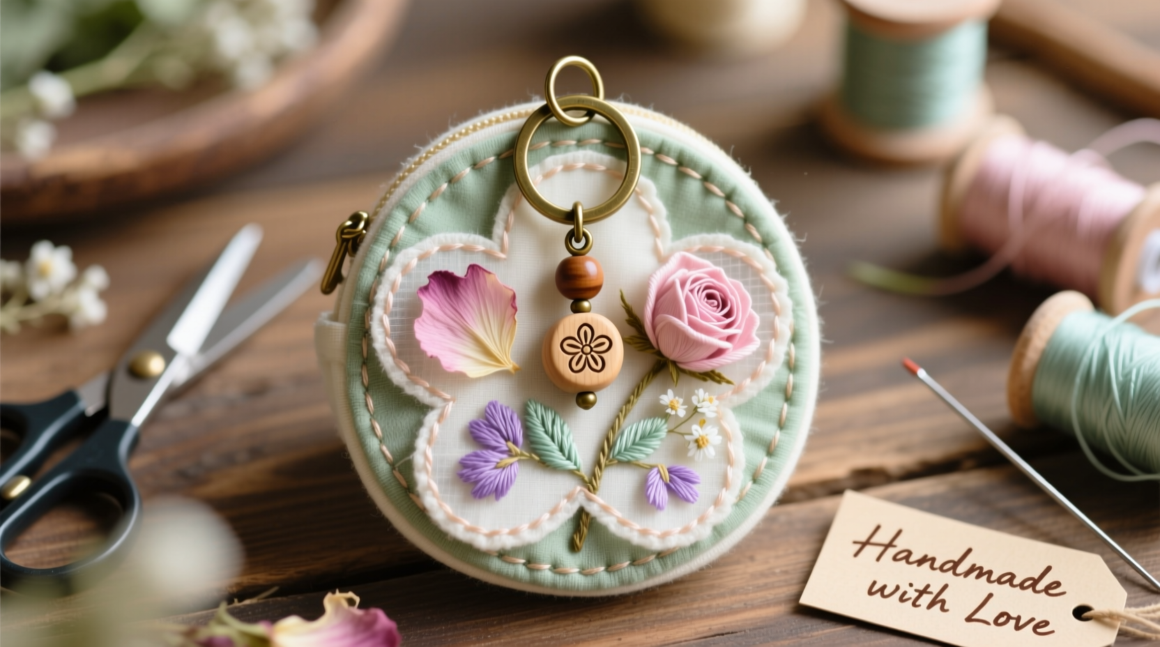 creative diy guide how to make a beautiful flower bag charm keychain from scratch