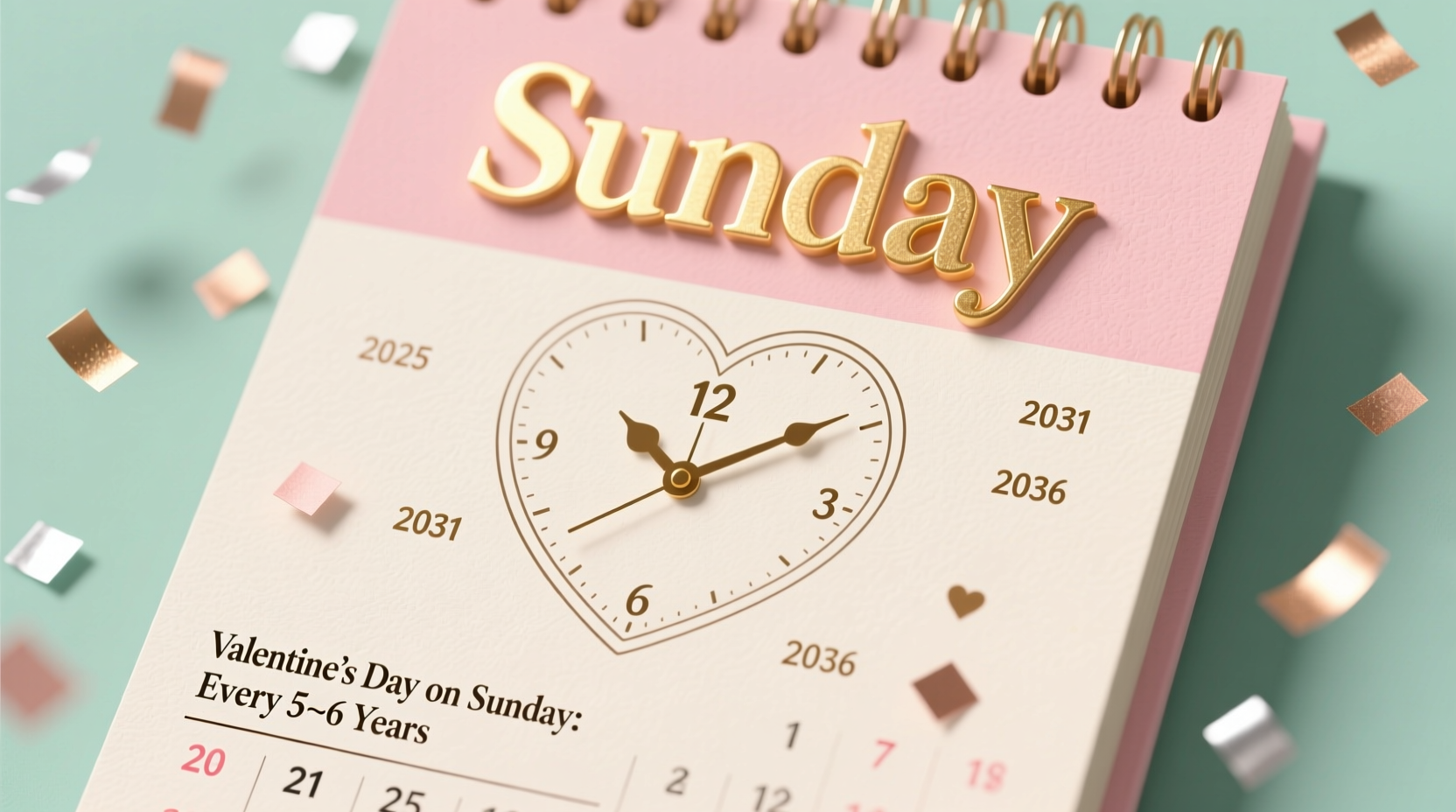 how often does valentines day fall on a sunday