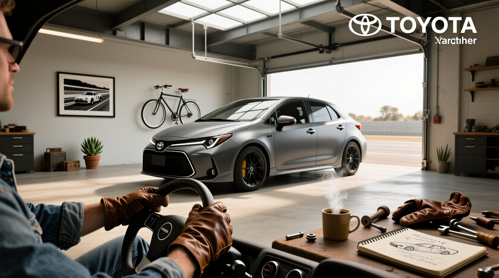Toyota Corolla Hatchback with manual transmission on coastal road