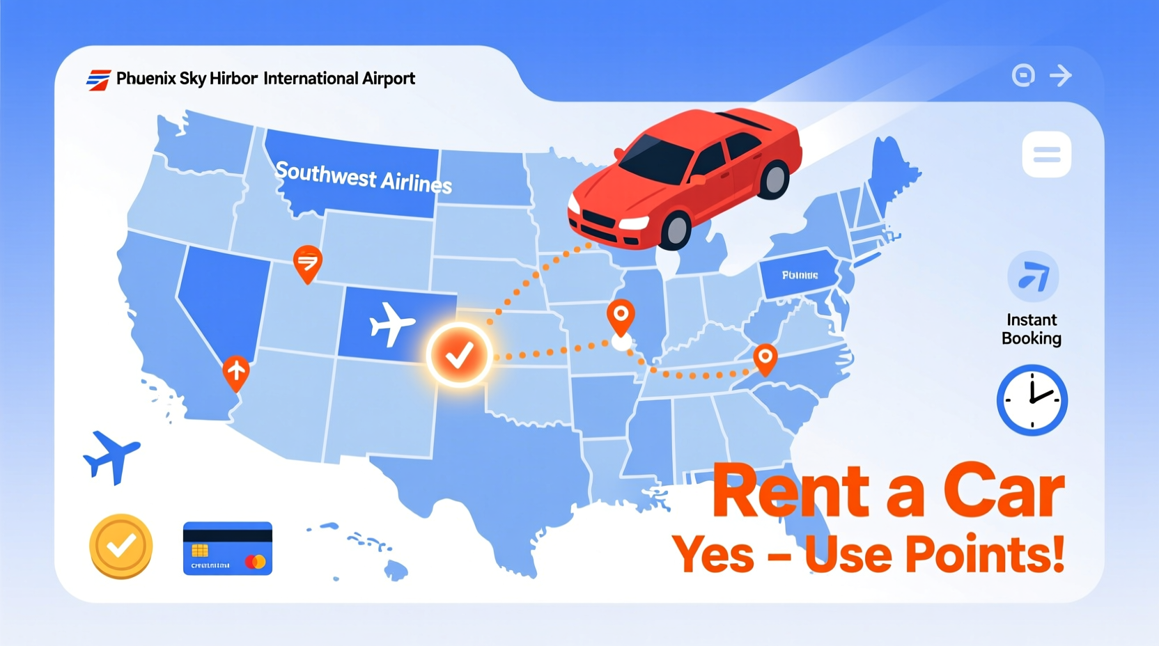 can i use southwest points to rent a car