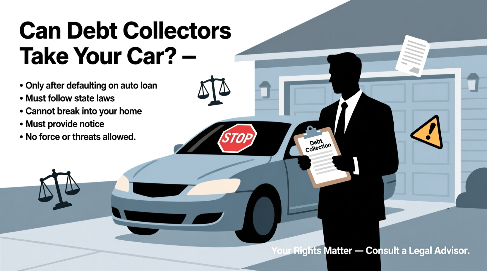 can debt collectors take your car
