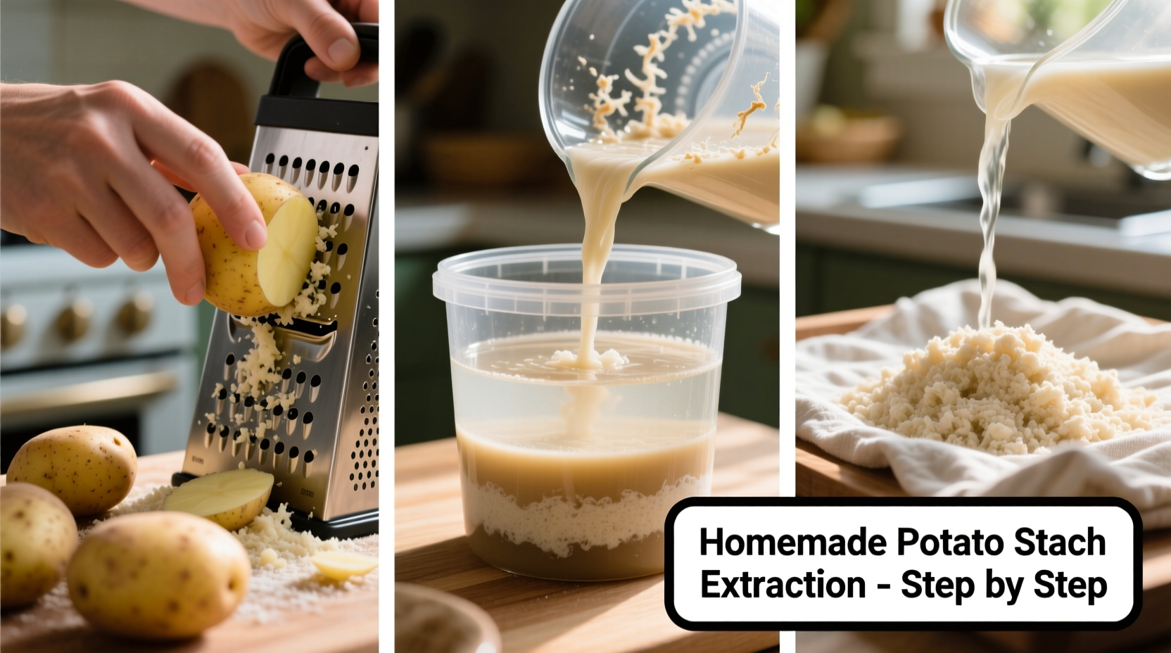 Homemade potato starch extraction process