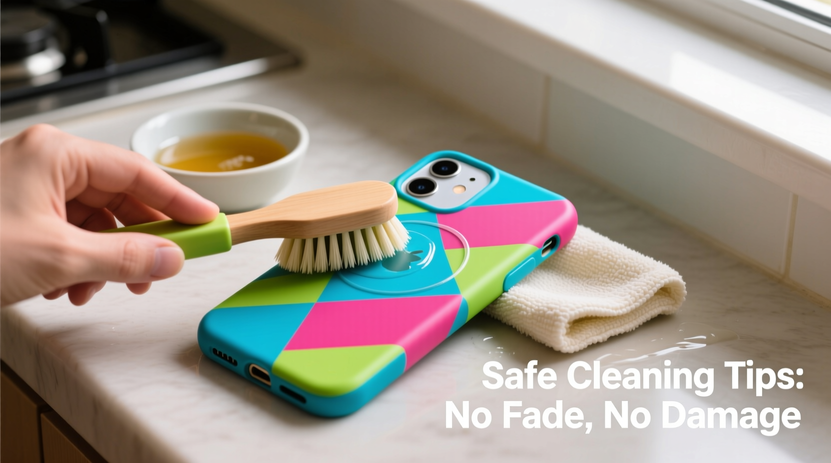 effective and safe techniques to clean a colorful iphone case without fading