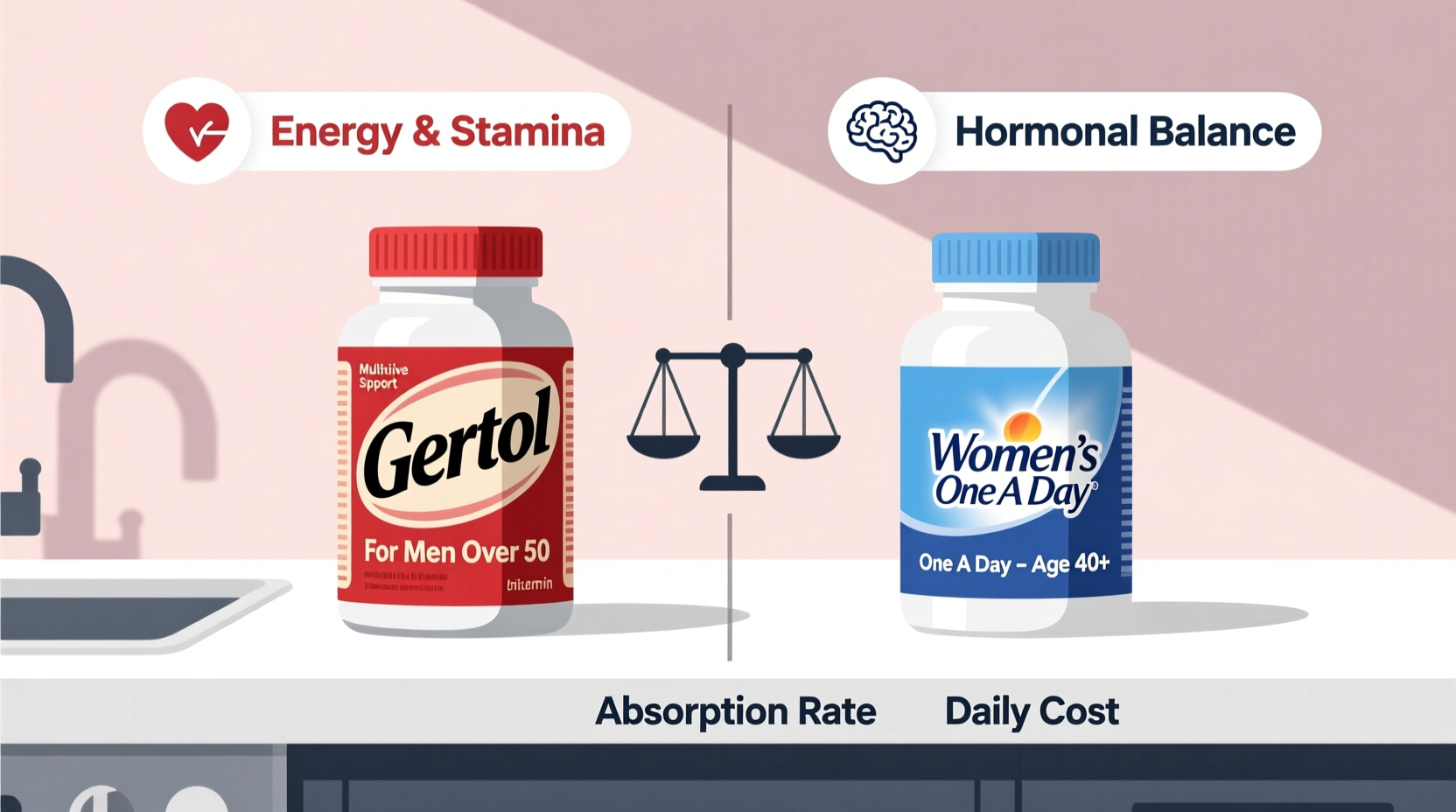 geritol vs womens one a day