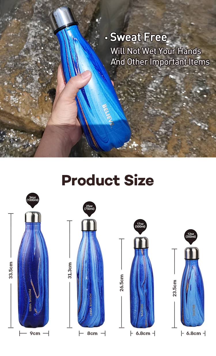 New Design 18/8 Double Wall Vacuum Flask Insulated Stainless Steel Coke Shape Outdoor Sports Thermal Tumbler Water Bottle