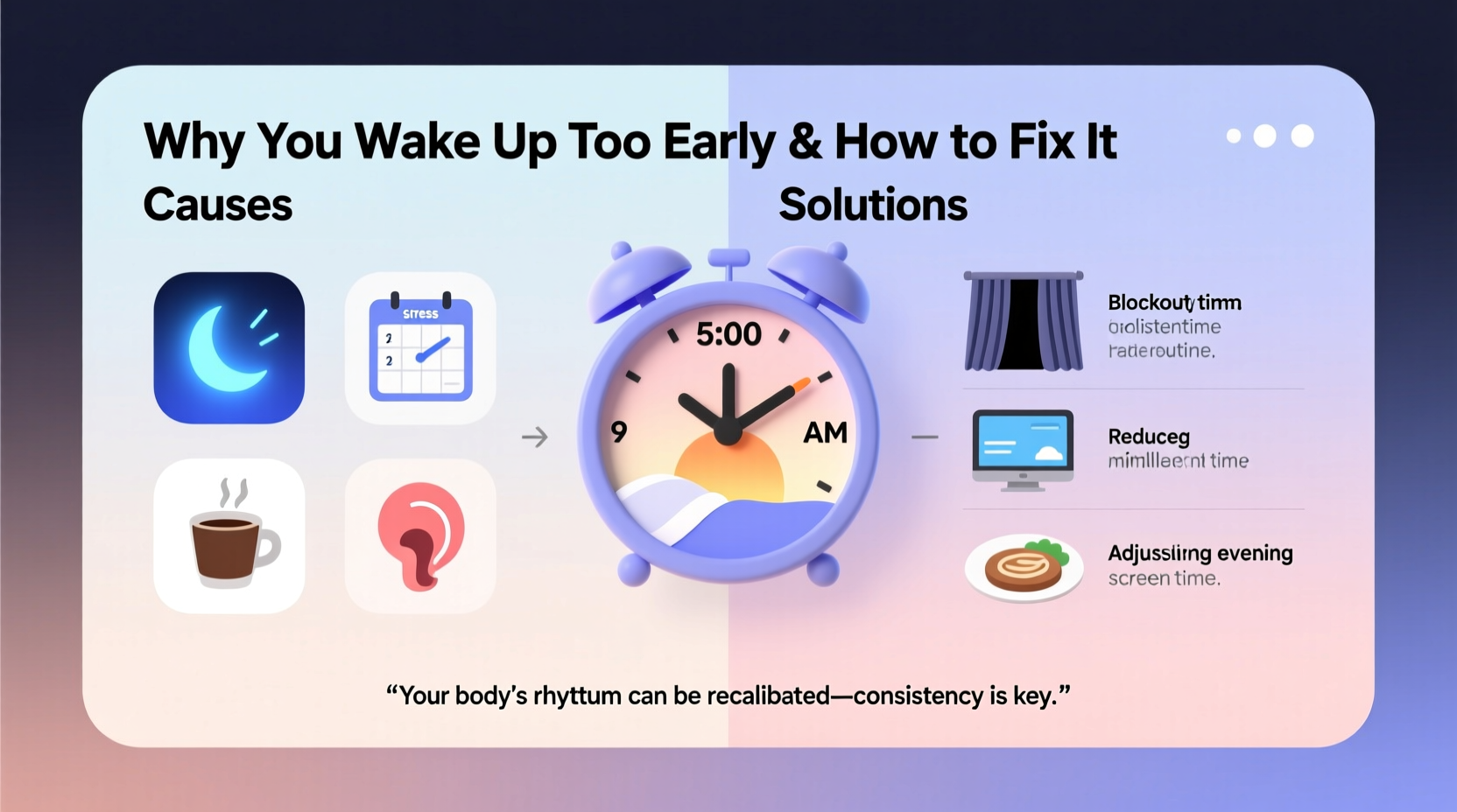 why am i waking up so early causes how to fix it