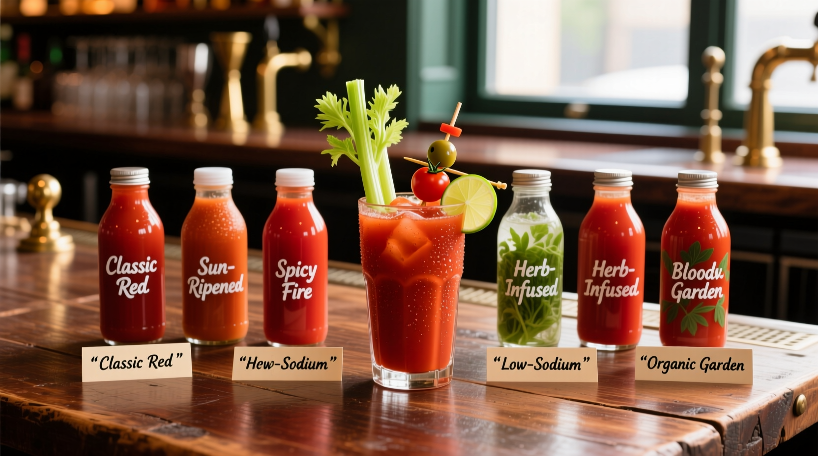 Tomato juice varieties for Bloody Mary cocktail