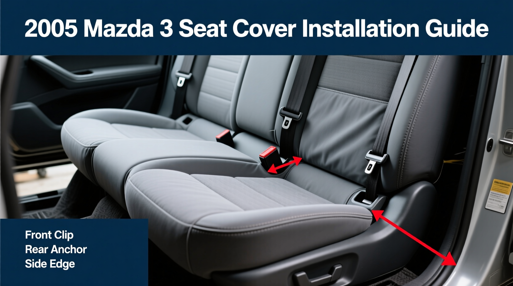 2005 mazda 3 seat cover install
