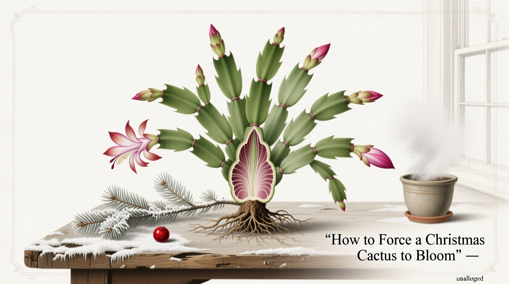how to force a christmas cactus to bloom