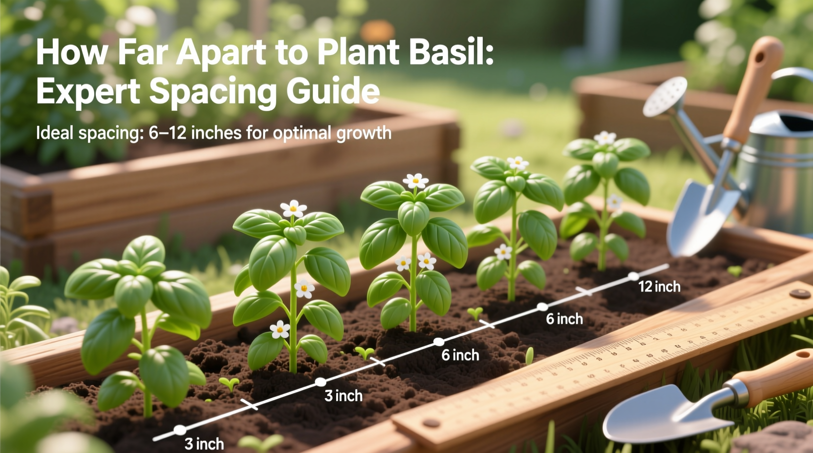 how far apart to plant basil