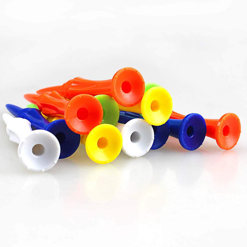 Unique shape wholesale 80mm multi color plastic golf tee accessories for golf course