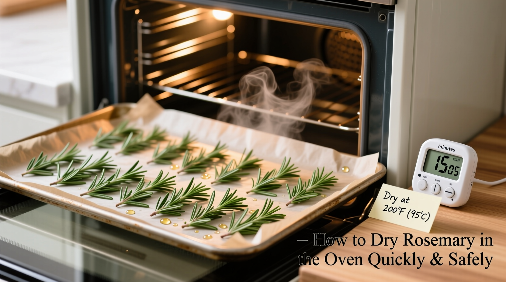 how to dry rosemary in the oven
