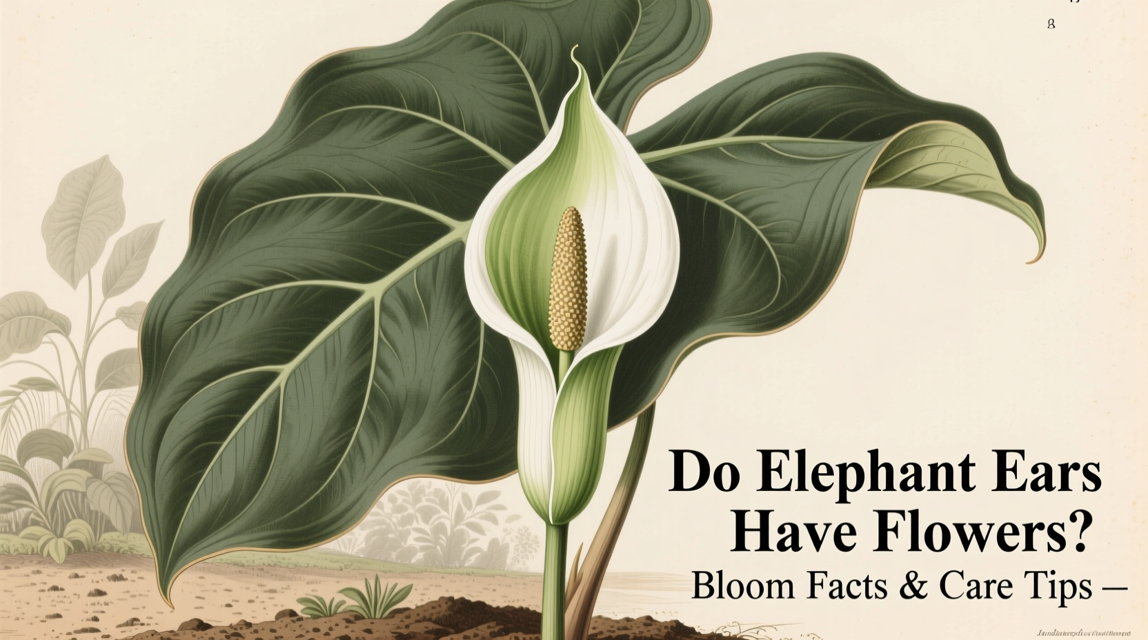 does elephant ears have flowers