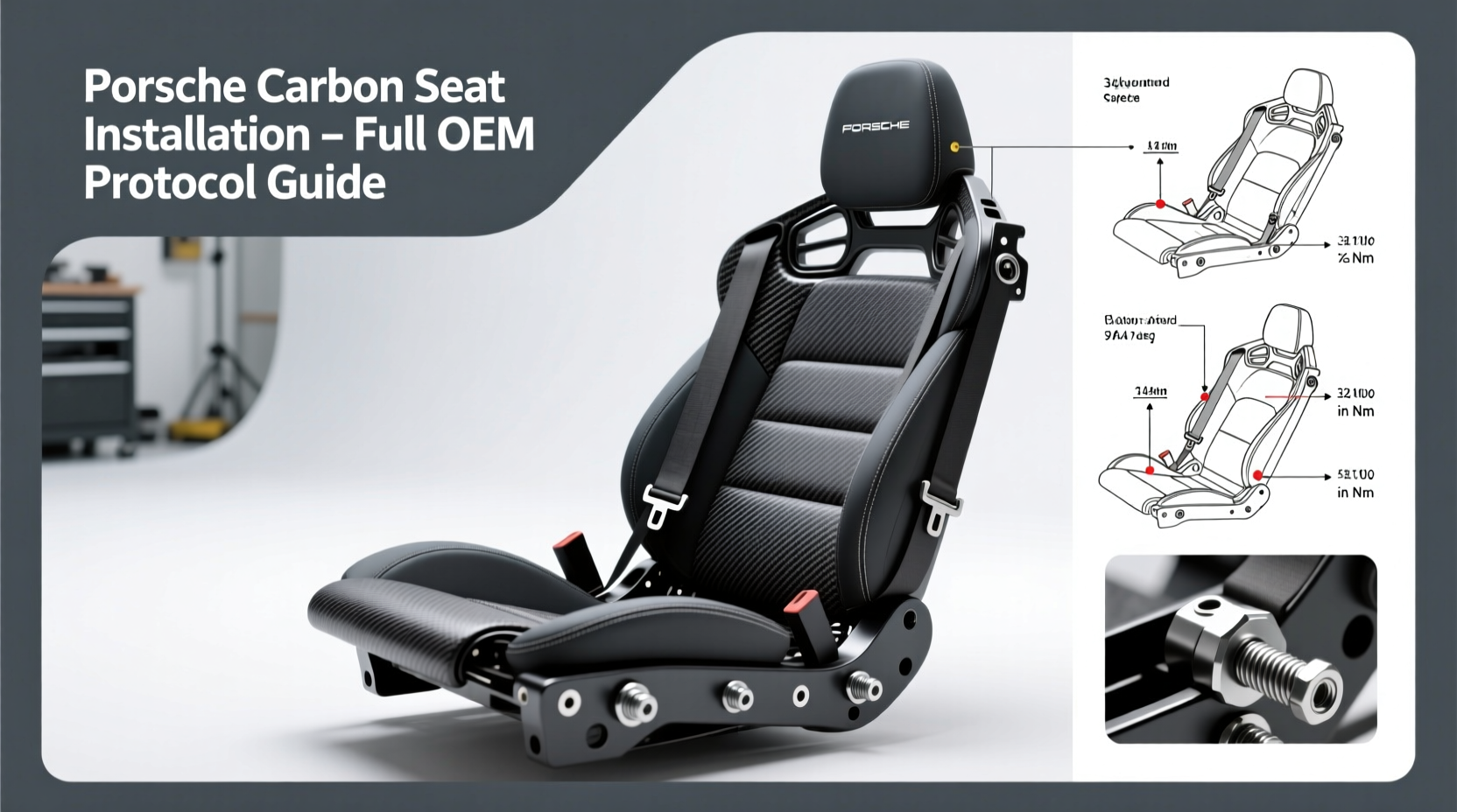 porsche carbon seat installation