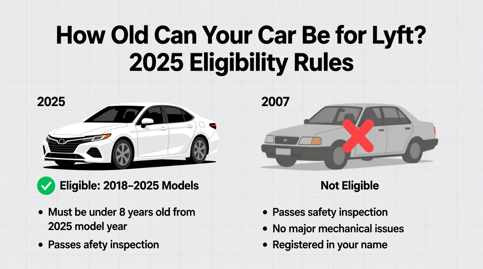 how old can your car be for lyft