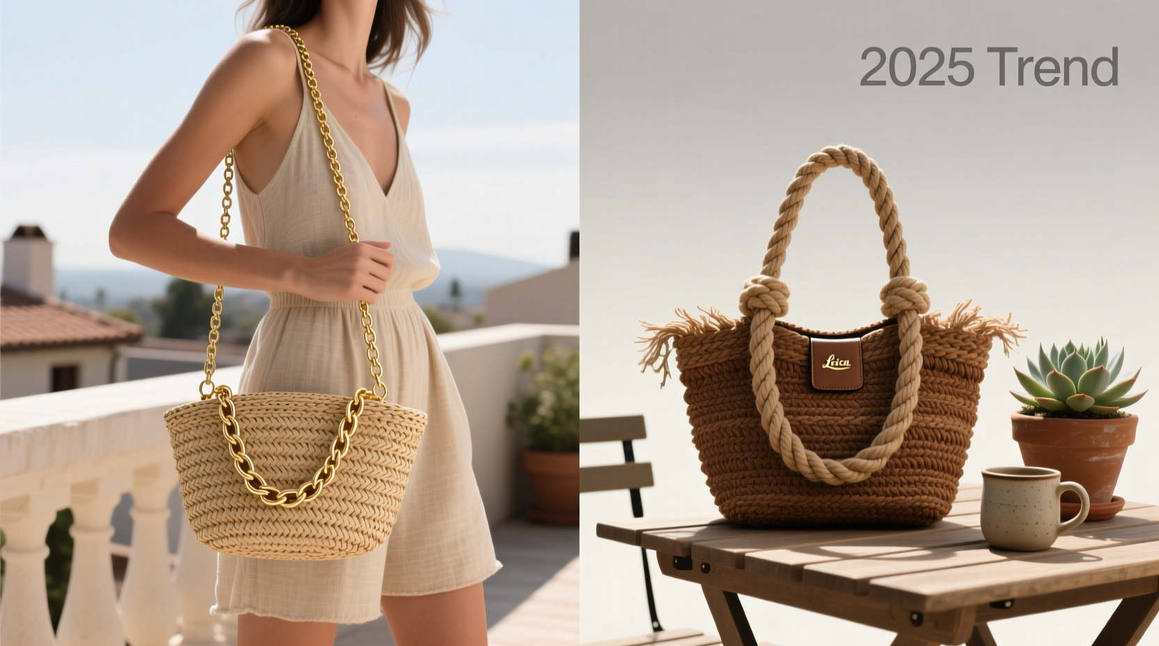 straw chain bag vs rope handle bag which one is trending in 2025