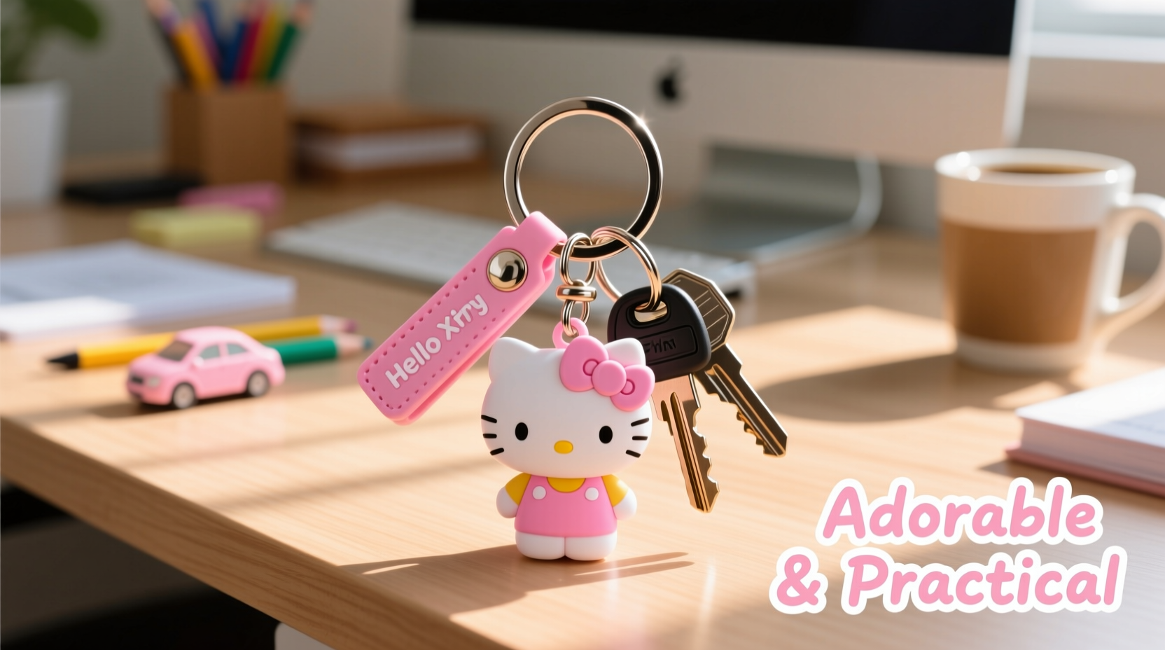 creative and easy ways to attach a hello kitty keychain to your keys for everyday use