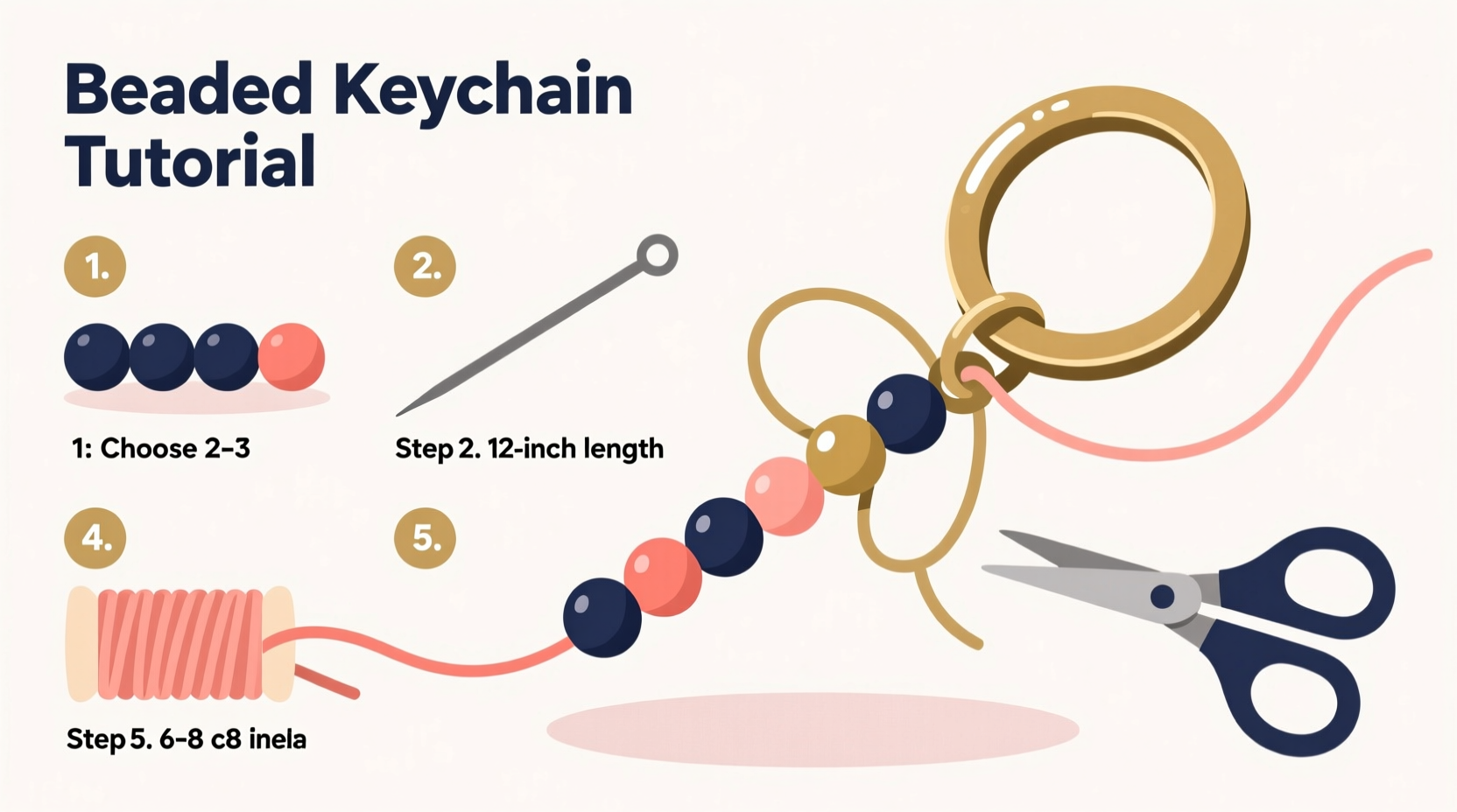 simple step by step guide to making beaded keychains for beginners