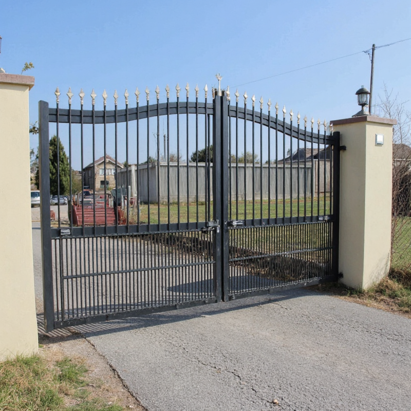 Driveway Gates for Material, material: iron, featuring intricate patterns and robust craftsmanship.