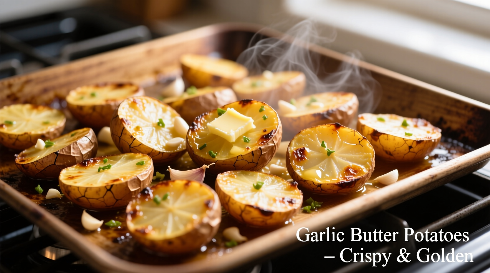Perfect Sliced Potatoes in Oven with Butter and Garlic