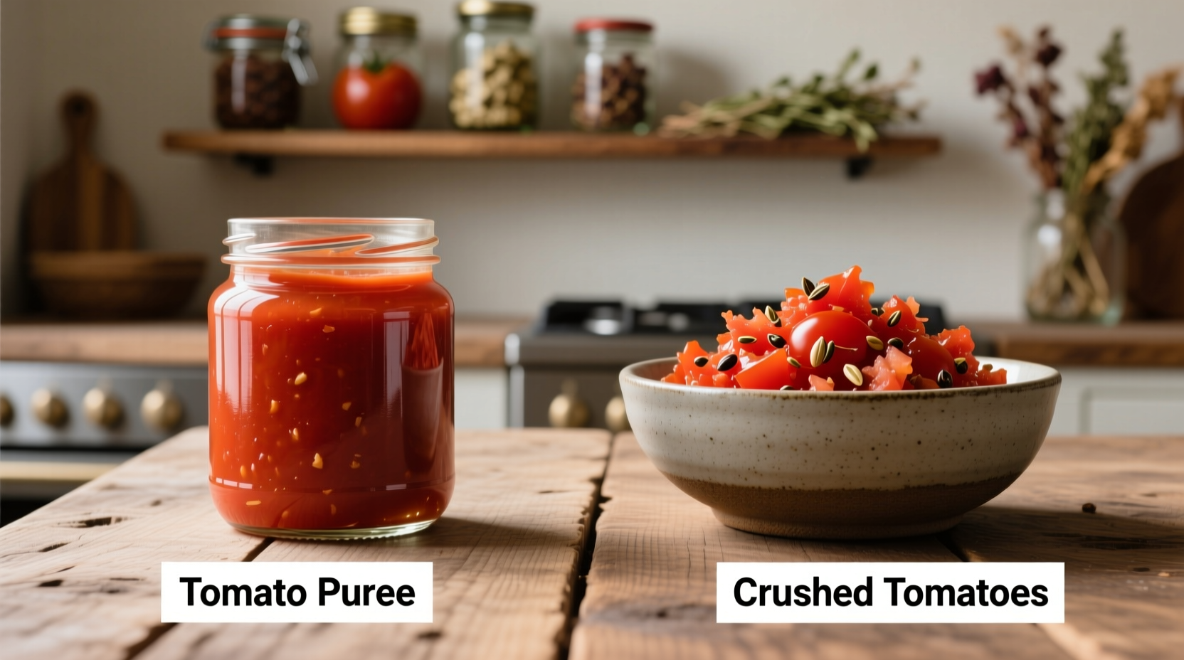 tomato puree vs crushed tomatoes