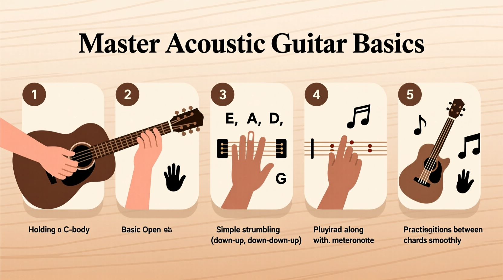 master acoustic guitar basics a step by step guide to learning how to play confidently