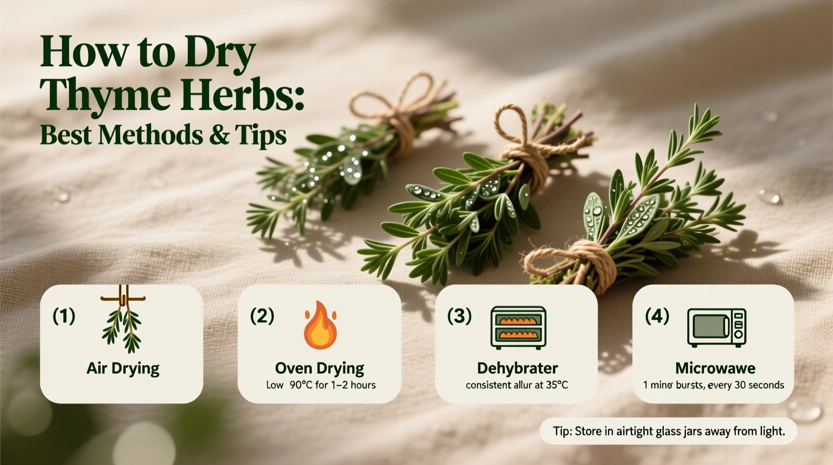 How to Dry Thyme Herbs: Best Methods & Tips