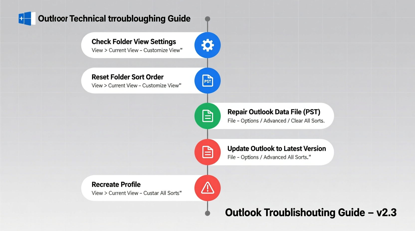 outlook folders not alphabetical troubleshooting solutions
