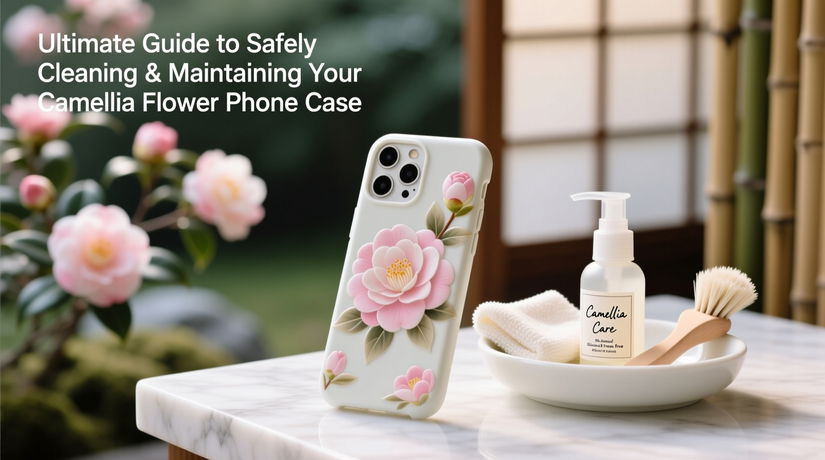 ultimate guide to safely cleaning and maintaining your camellia flower phone case