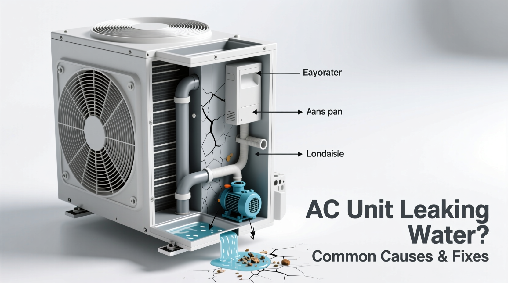 ac unit leaking water common causes what to do