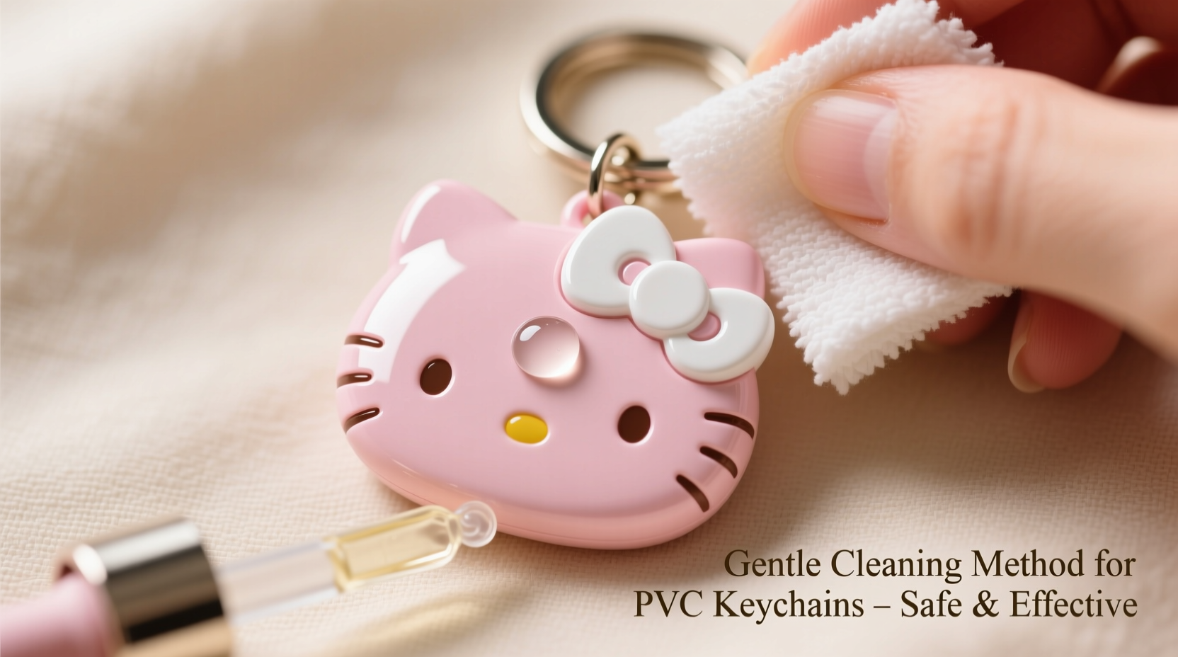 effective and gentle methods to clean your pvc hello kitty keychain pendant safely