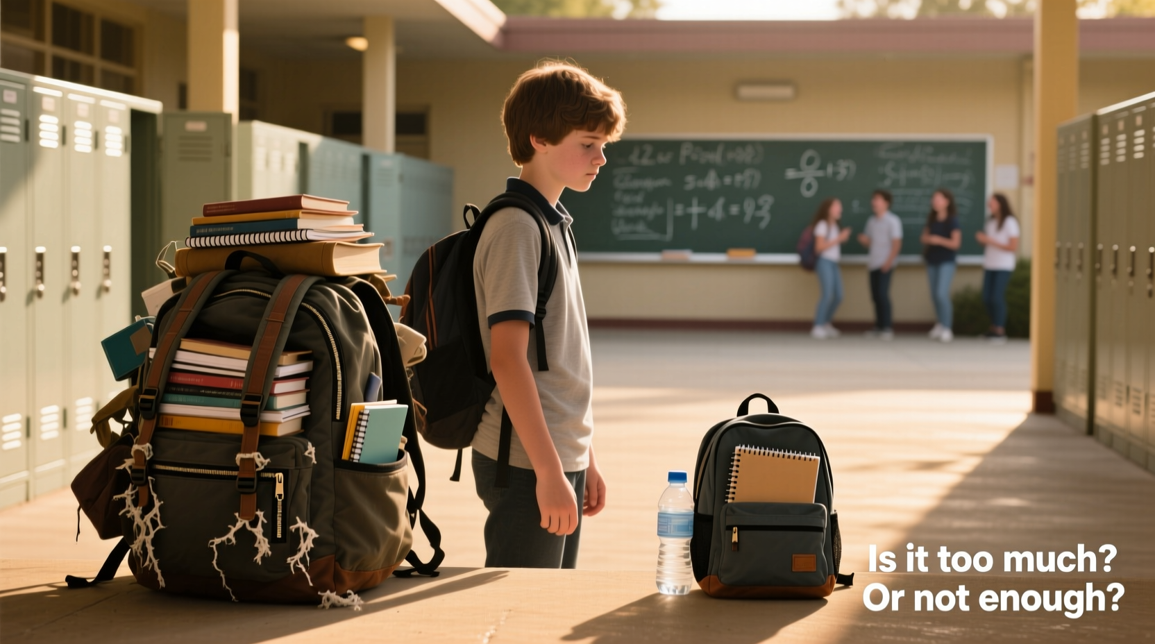 is a large backpack overkill for school or is a small one not enough