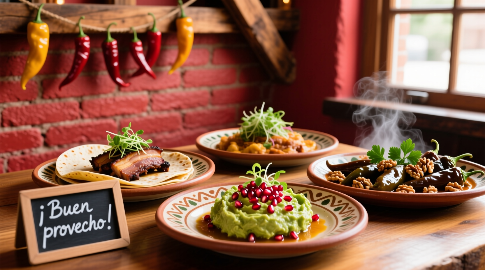 Traditional Mexican dishes at Red Onion restaurant
