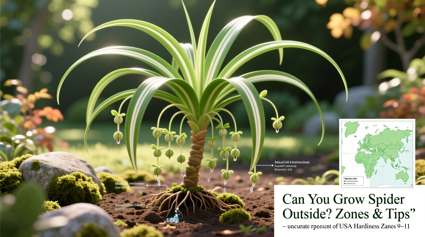 can you grow spider plants outside
