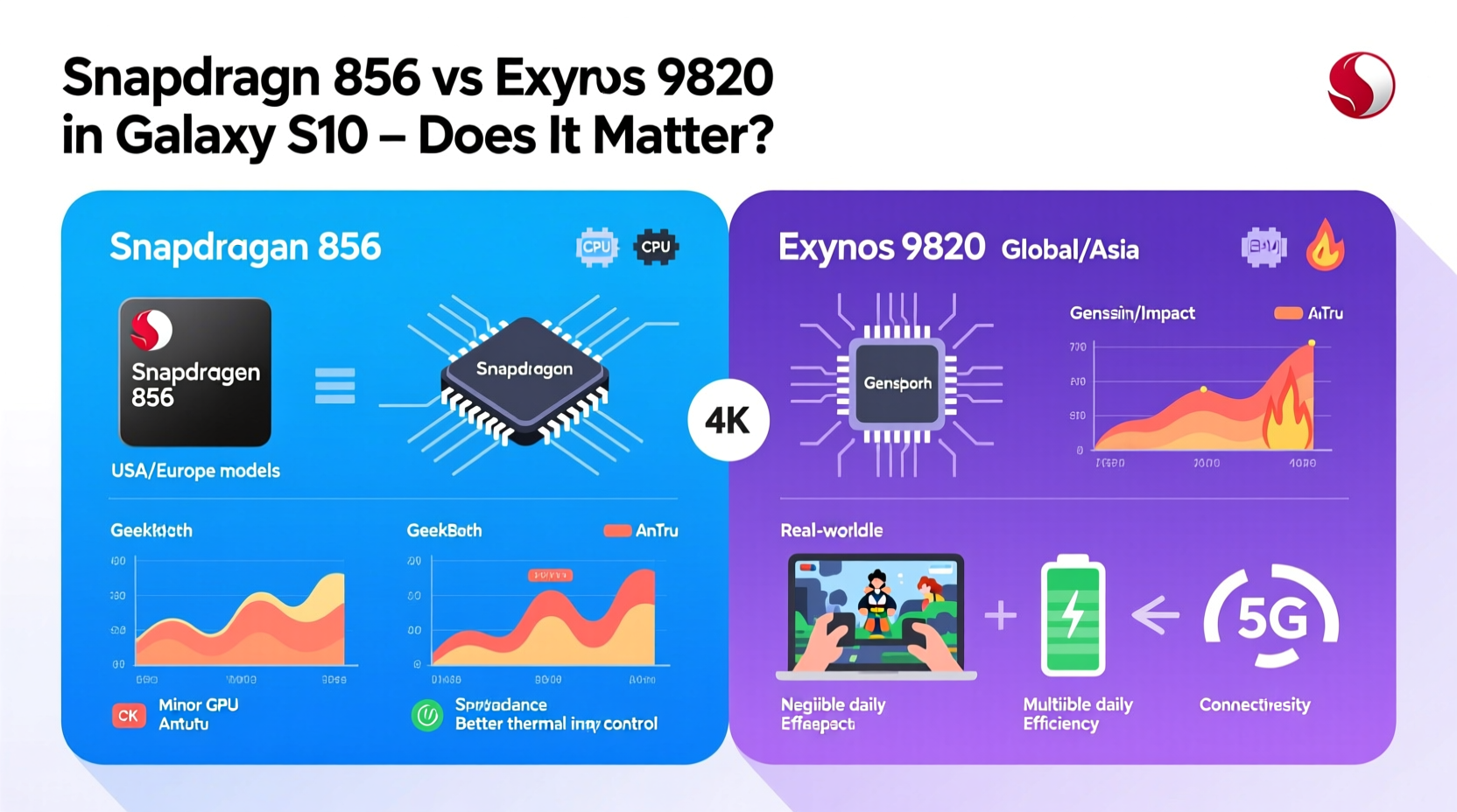 snapdragon 855 or exynos 9820 in galaxy s10 does it even matter for most users