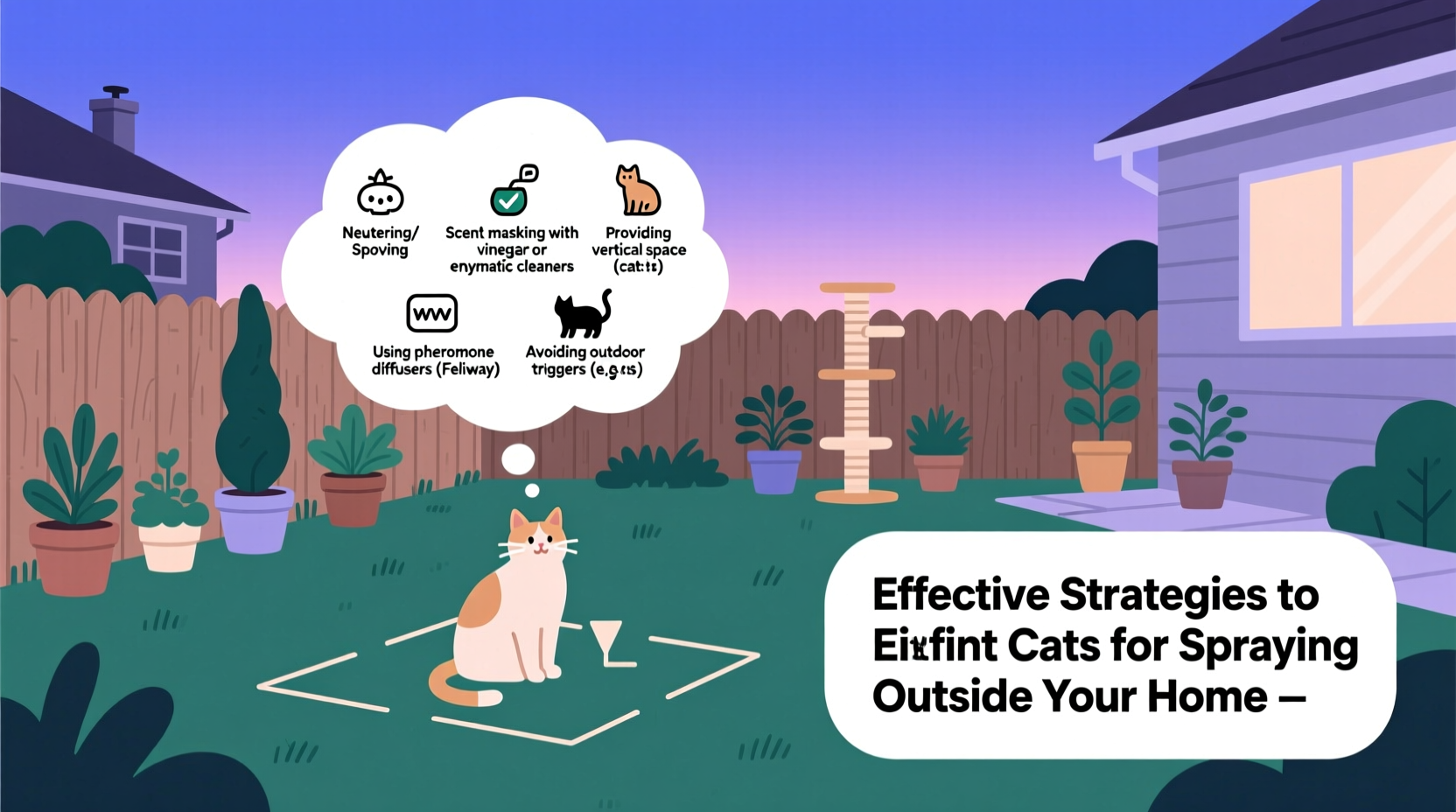 effective strategies to prevent cats from spraying outside your home