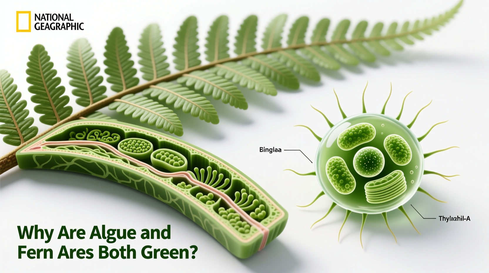 Why Are Algae and Ferns Both Green?