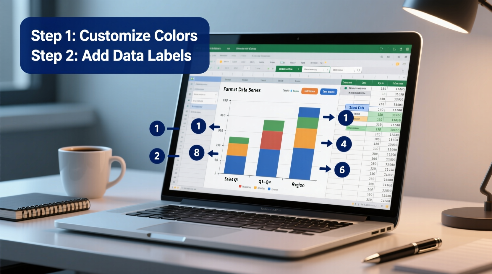 step by step guide to customizing and enhancing stacked bar graphs in excel