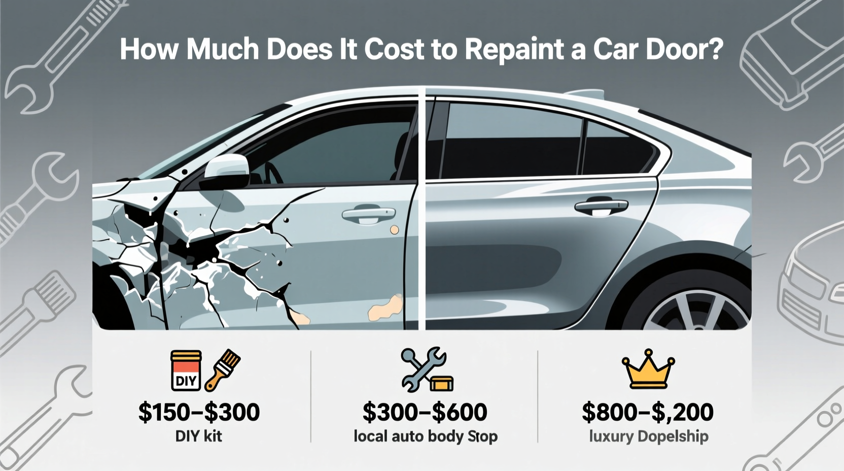 how much does it cost to repaint a car door