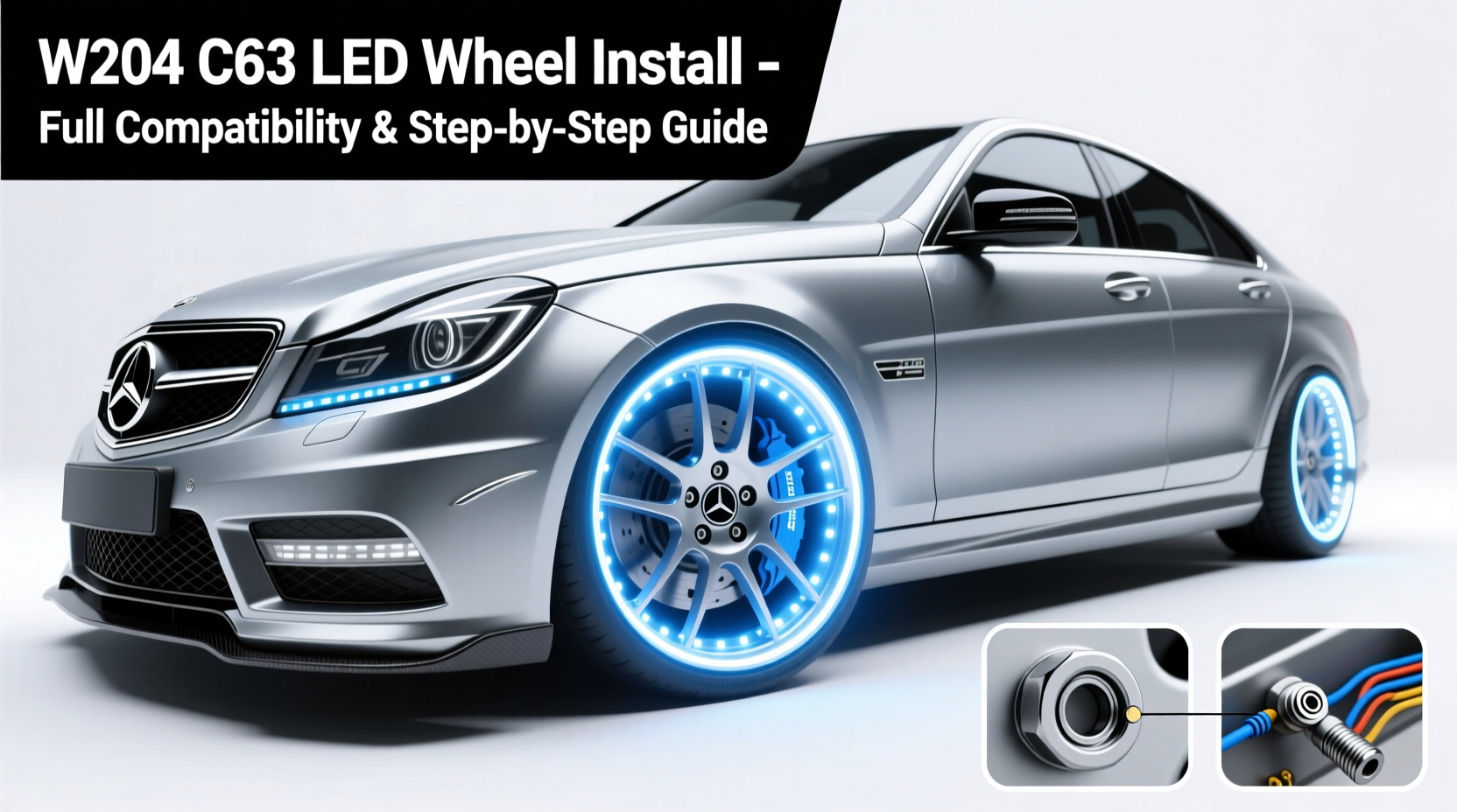 w204 c63 led wheel install