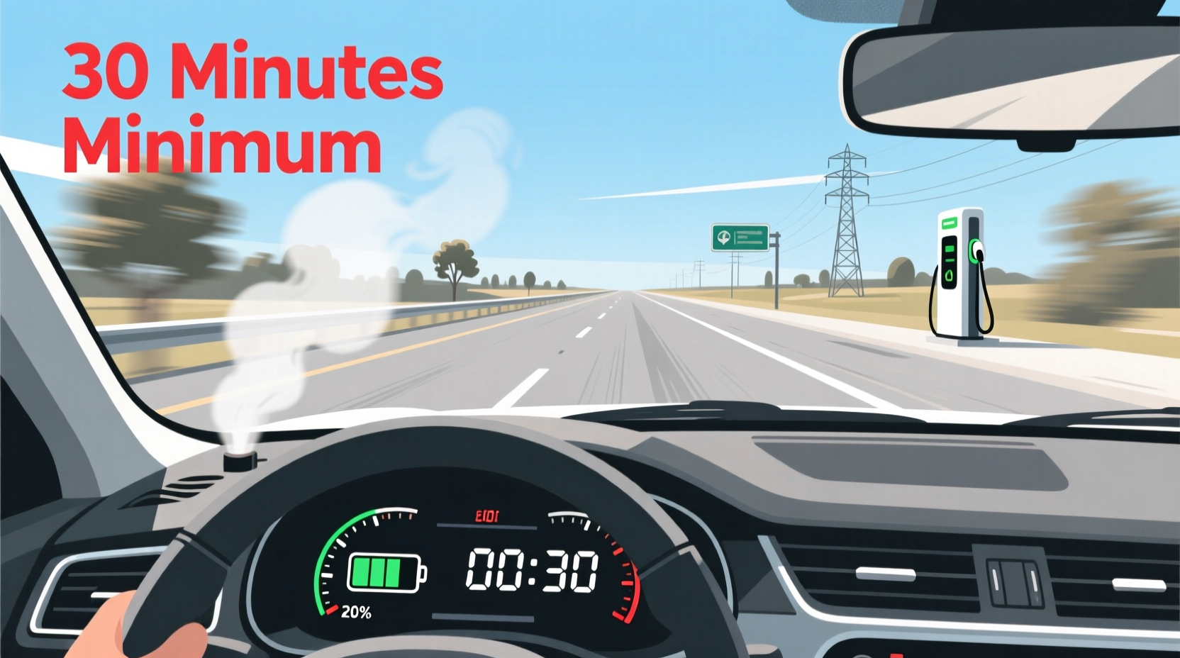 how long to drive a car to charge battery