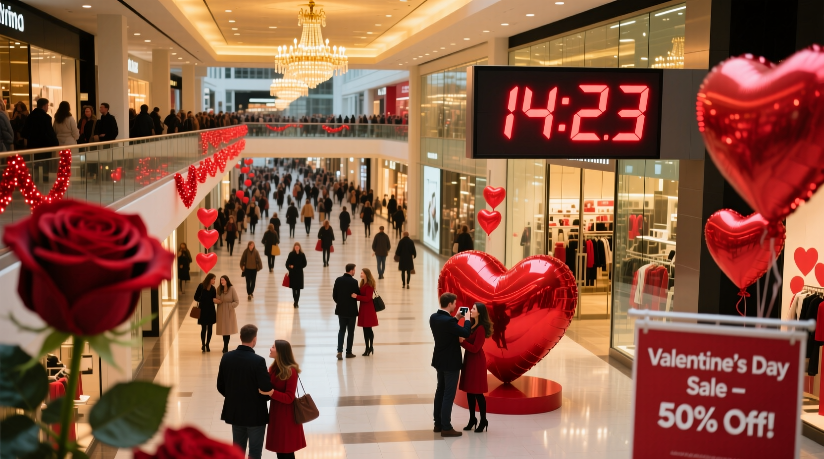 Is the Mall Busy on Valentine's Day?