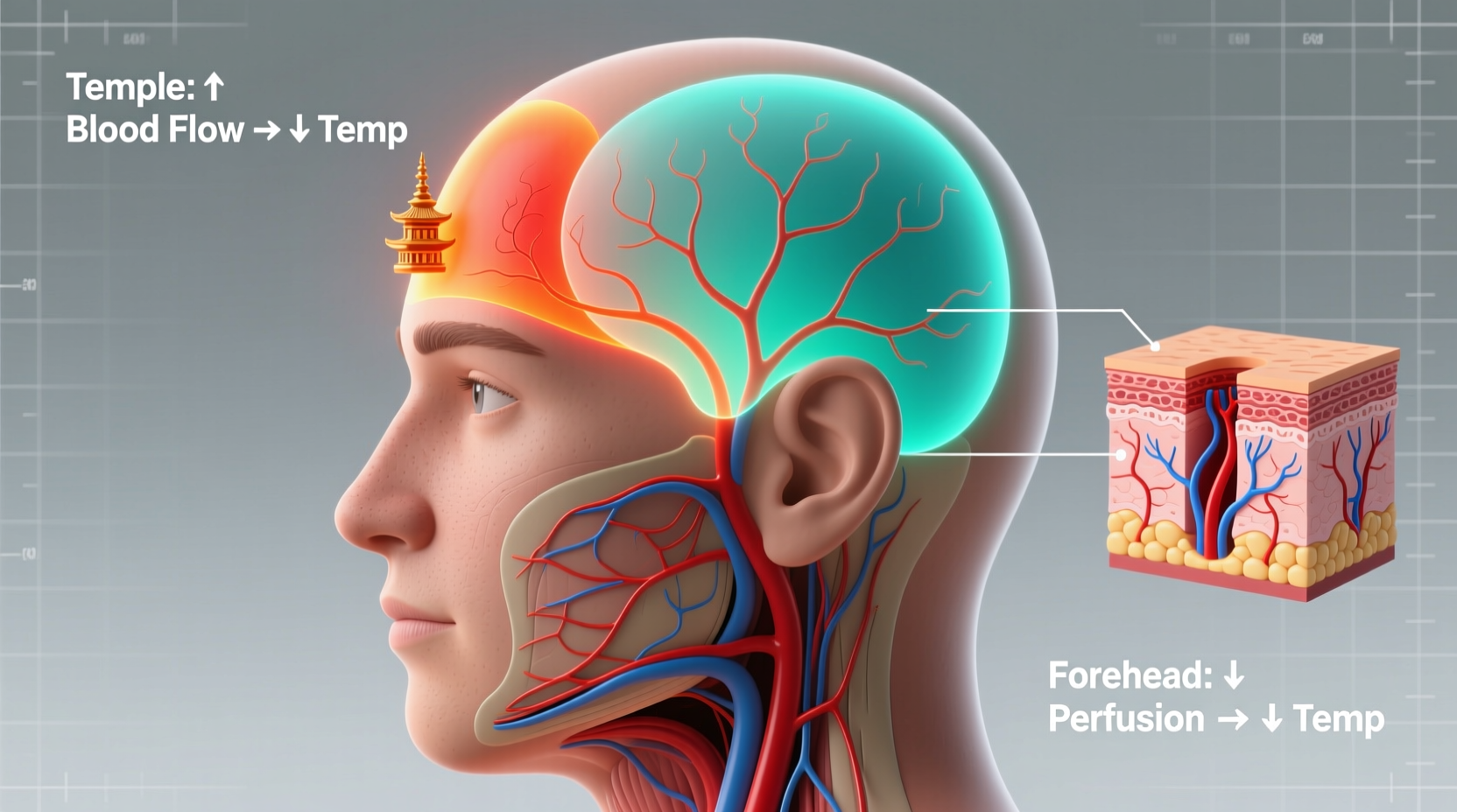 temple vs forehead temperature why the difference